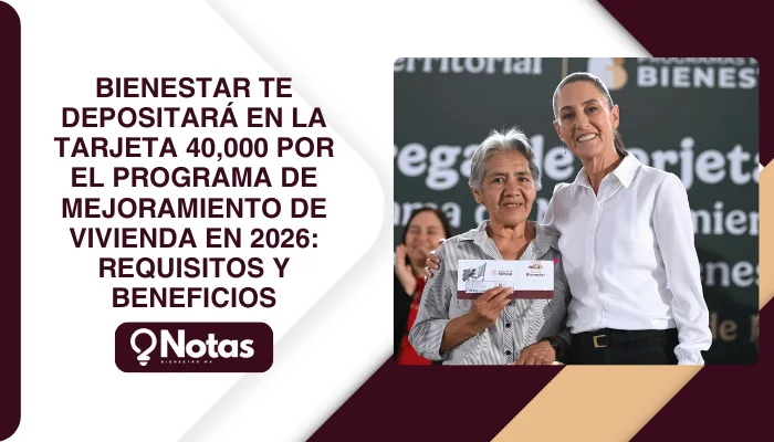 Bienestar te depositará en la tarjeta 40,000 por el Programa de Mejoramiento de Vivienda en 2026: Requisitos y beneficios